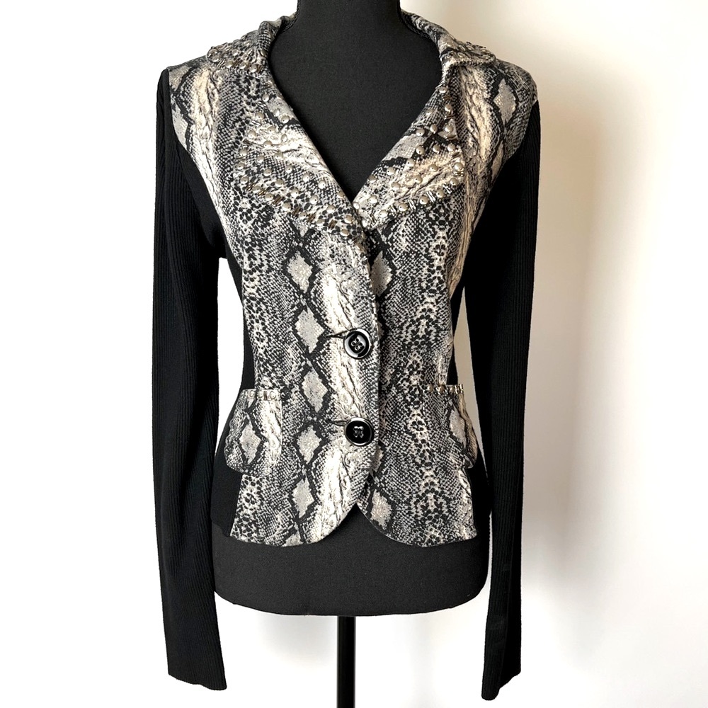 Evening Jacket Python Print Alberto Makali Size M - image 1